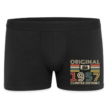 70 Ans 1957 Vintage Rétro Cadeau D'anniversaire - Boxer Homme - noir - Devant