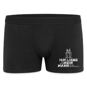 Ich liebe meinen Mann – Wandern Paar Geschenk - Männer Boxer Shorts - Schwarz - Vorne