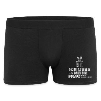 Ich liebe meine Frau – Wandern Paar Geschenk - Männer Boxer Shorts - Schwarz - Vorne