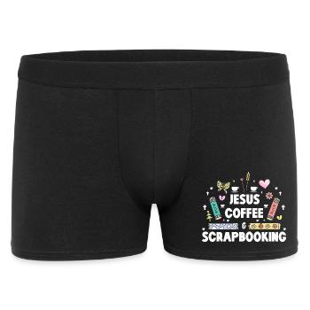 Jésus Café Scrapbooking - Boxer Homme - noir - Devant
