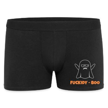Fuckidy-Boo | Drôle de design de fantôme d’Halloween - Boxer Homme - noir - Devant