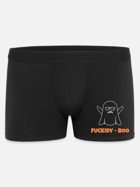 Fuckidy-Boo | Drôle de design de fantôme d’Halloween - Boxer Homme - noir