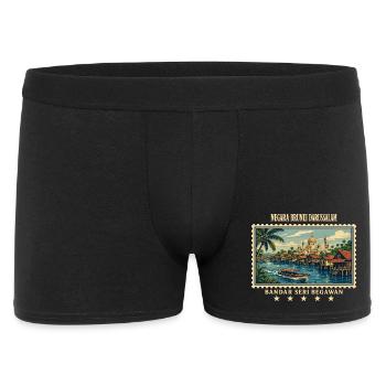 Brunei Bandar Seri Begawan Vintage Reisemarke - Männer Boxer Shorts - Schwarz - Vorne