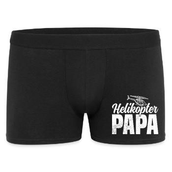 Helikopter Papa - Männer Boxer Shorts - Schwarz - Vorne