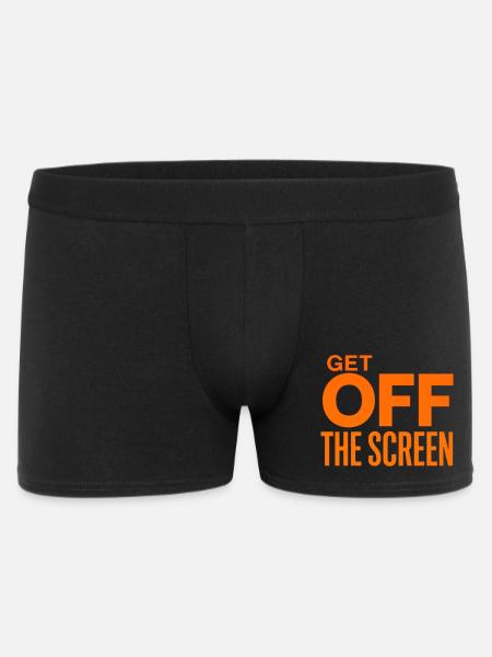 Runter vom Bildschirm - Männer Boxer Shorts - Schwarz