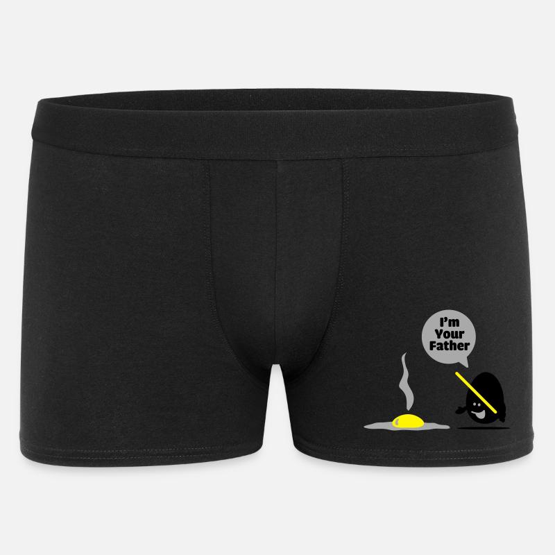 egg vader - Männer Boxer Shorts - Schwarz