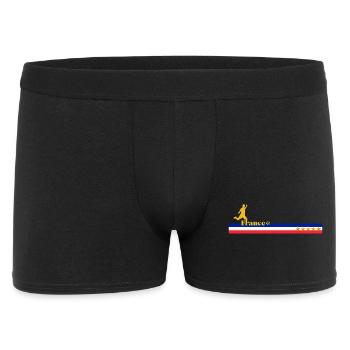 Blue White Red Balance Design with Stars - Men's Boxer Shorts - black - Front