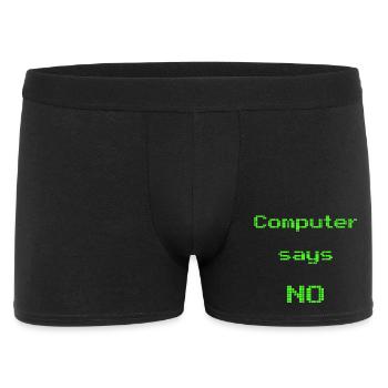 Computer sagt nein - Männer Boxer Shorts - Schwarz - Vorne