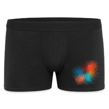 Explosion der Farben - Männer Boxer Shorts - Schwarz - Vorne