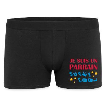 Oncle / Parrain / Tonton / Naissance / Bébé - Boxer Homme - noir - Devant