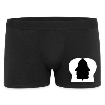 Silhouette double profil - Boxer Homme - noir - Devant
