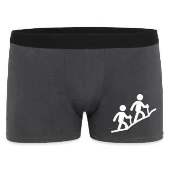 Hiking, mountain hiking, trekking, running - Men's Boxer Shorts - charcoal grey - Front