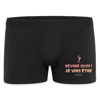 Devine quoi ! Je vais être tata humour famille - Boxer Homme - noir - Devant
