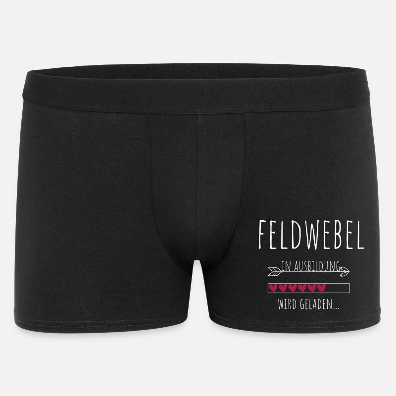 Feldwebel Ausbildung Geschenk - Männer Boxer Shorts - Schwarz