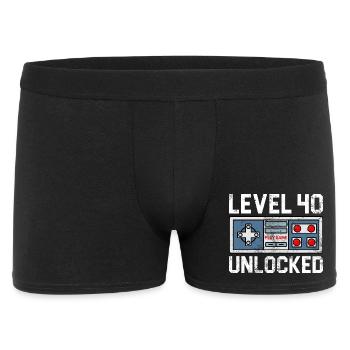 Level 40 Unlocked Retro Console - Men's Boxer Shorts - black - Front