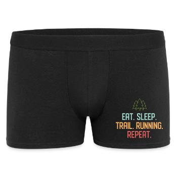 Eat. Sleep. Trail Running. Repeat. - Men's Boxer Shorts - black - Front