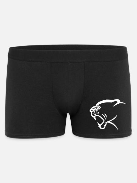 White panther head - Men's Boxer Shorts - black