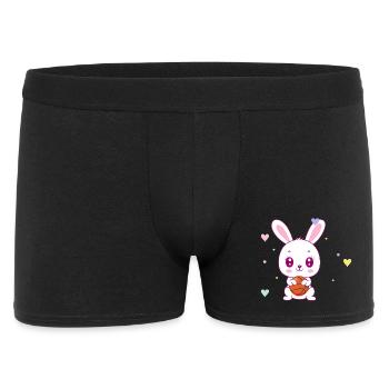 Mignon lapin de basket - Boxer Homme - noir - Devant
