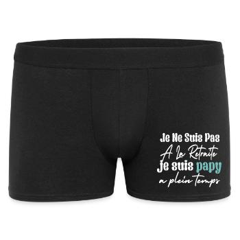 Je Ne Suis Pas À La Retraite Je Suis papy - Boxer Homme - noir - Devant