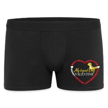 Gecko Valentin: amour décalé - Boxer Homme - noir - Devant