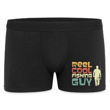 Cooler Angler - Männer Boxer Shorts - Schwarz - Vorne
