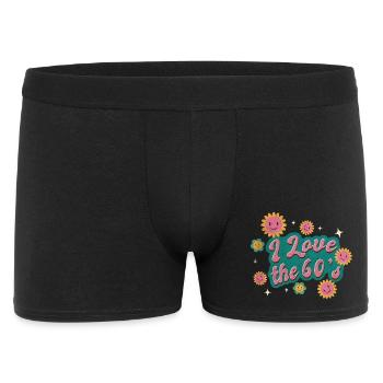 Ich liebe die 60er Jahre - Männer Boxer Shorts - Schwarz - Vorne