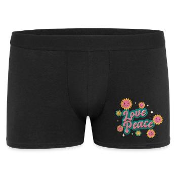 Love peace - Men's Boxer Shorts - black - Front
