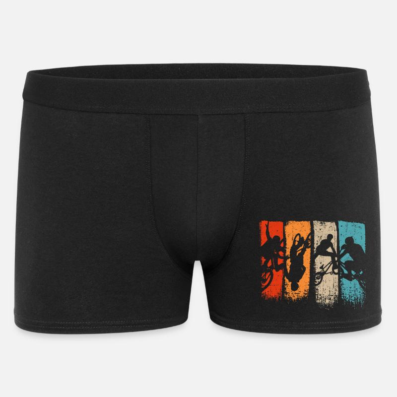 Five-Panel Action Silhouettes - Men's Boxer Shorts - black