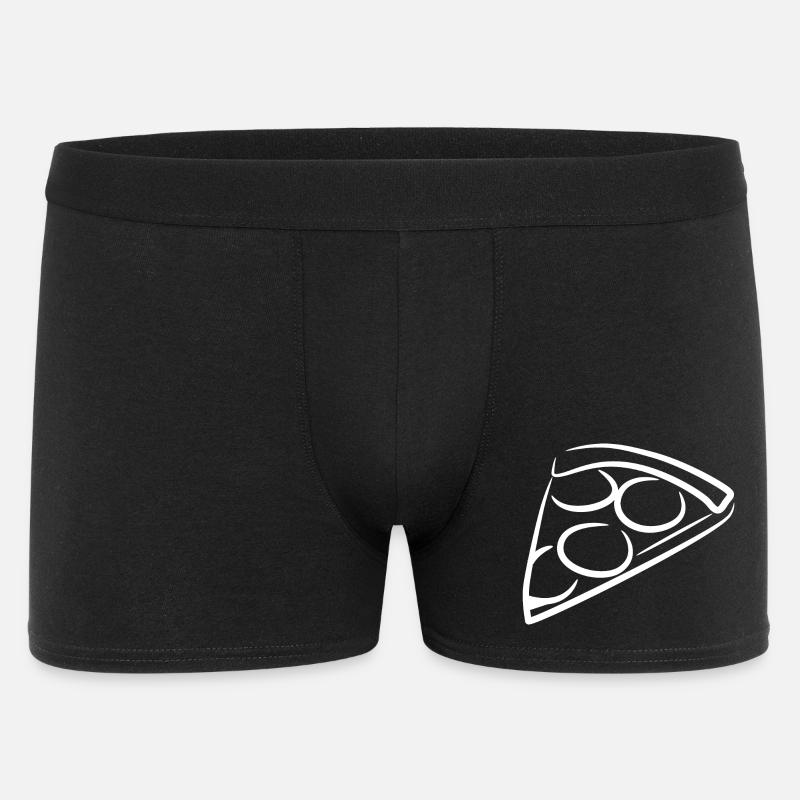 Pizza Skizze - Männer Boxer Shorts - Schwarz