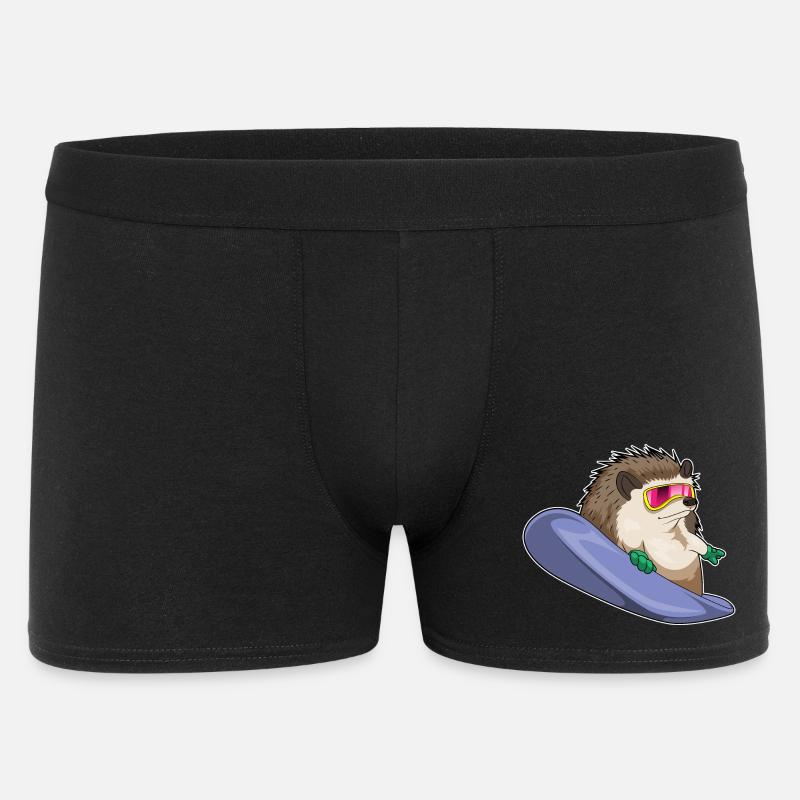 Igel Snowboard Wintersport - Männer Boxer Shorts - Schwarz