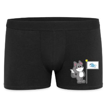 Drapeau de chat - Boxer Homme - noir - Devant