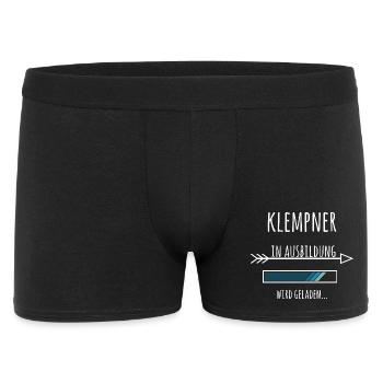 Klempner Ausbildung Beruf Geschenk - Männer Boxer Shorts - Schwarz - Vorne