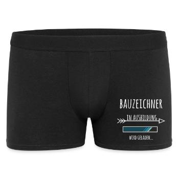 Bauzeichner Beruf Ausbildung Geschenk - Männer Boxer Shorts - Schwarz - Vorne
