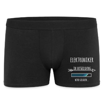 Elektroniker Ausbildung Beruf Elektrik - Männer Boxer Shorts - Schwarz - Vorne