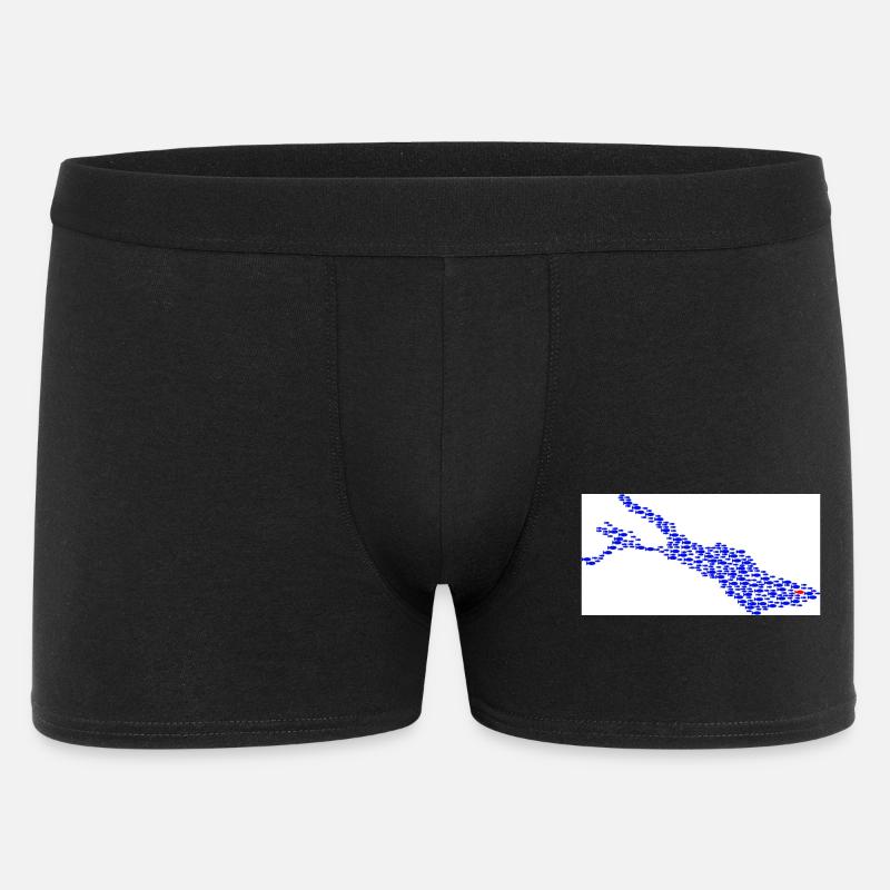 Bodenseefisch - Männer Boxer Shorts - Schwarz