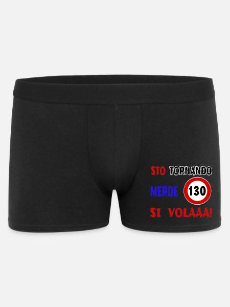 stampa simpatica sto tornando merde 130 si volaaaa - Boxer da uomo - nero