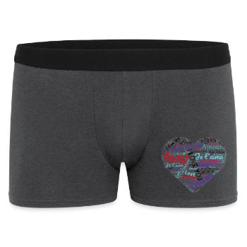 HEART - Men's Boxer Shorts - charcoal grey - Front