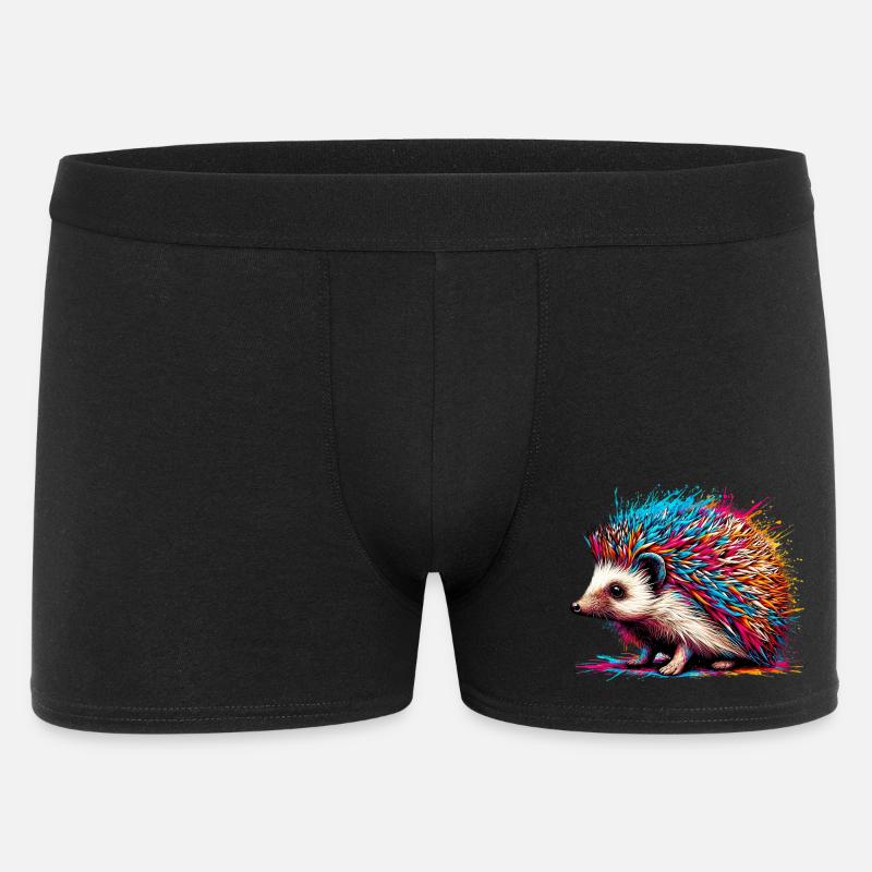 Igel - Männer Boxer Shorts - Schwarz