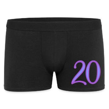 20. 20 ANS. 20e ANNIVERSAIRE. ANNIVERSAIRE 20 ANS. - Boxer Homme - noir - Devant