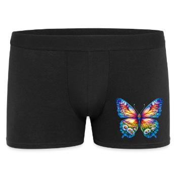 Butterfly flowers daisy daisies - Men's Boxer Shorts - black - Front