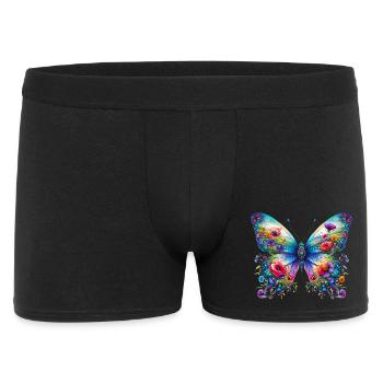 Schmetterling - Männer Boxer Shorts - Schwarz - Vorne
