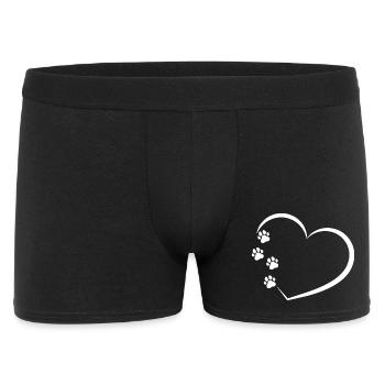 Heart with Paws Gift for Dog Lover - Men's Boxer Shorts - black - Front