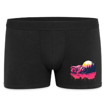 Vintage Mountainbiking - Männer Boxer Shorts - Schwarz - Vorne