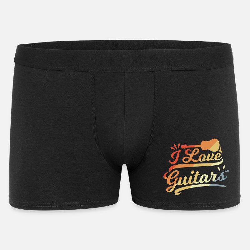 Gitarren Liebe - Männer Boxer Shorts - Schwarz