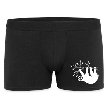 Tête de mort paresseux blanc - Boxer Homme - noir - Devant