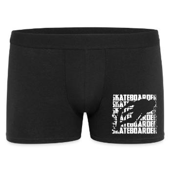 Lustiger Skateboarder - Männer Boxer Shorts - Schwarz - Vorne