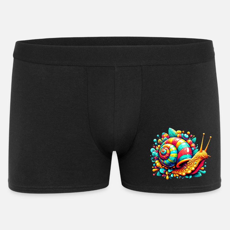 Schnecke - Männer Boxer Shorts - Schwarz
