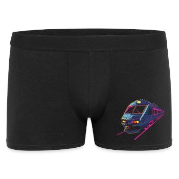 Train Retro - Men's Boxer Shorts - black - Front