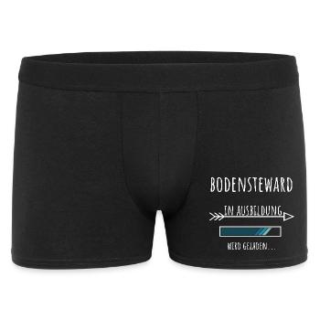 Bodensteward Ausbildung Beruf Geschenk - Männer Boxer Shorts - Schwarz - Vorne