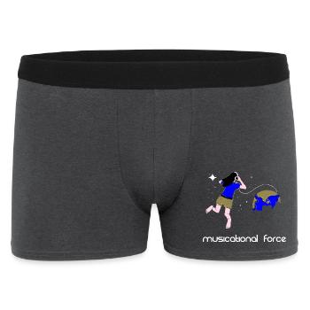 The power of music - Men's Boxer Shorts - charcoal grey - Front